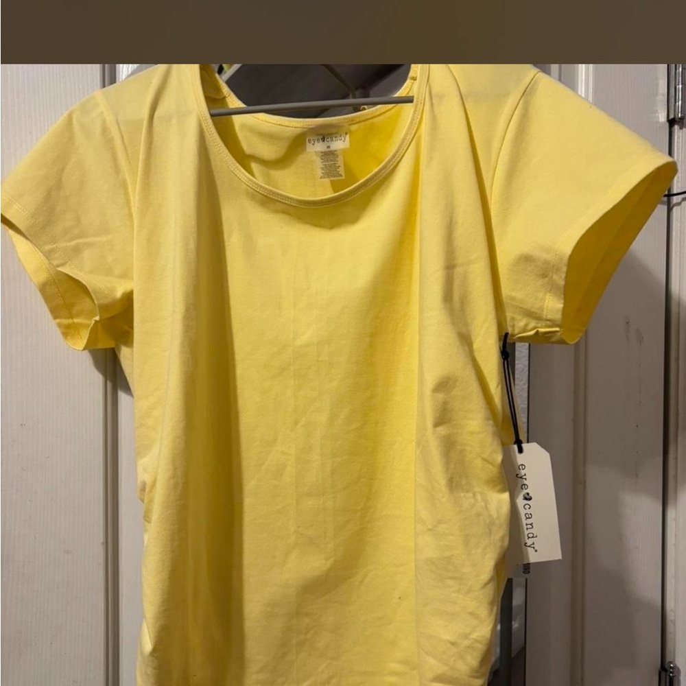 EYE CANDY light Yellow Short Sleeve Tee